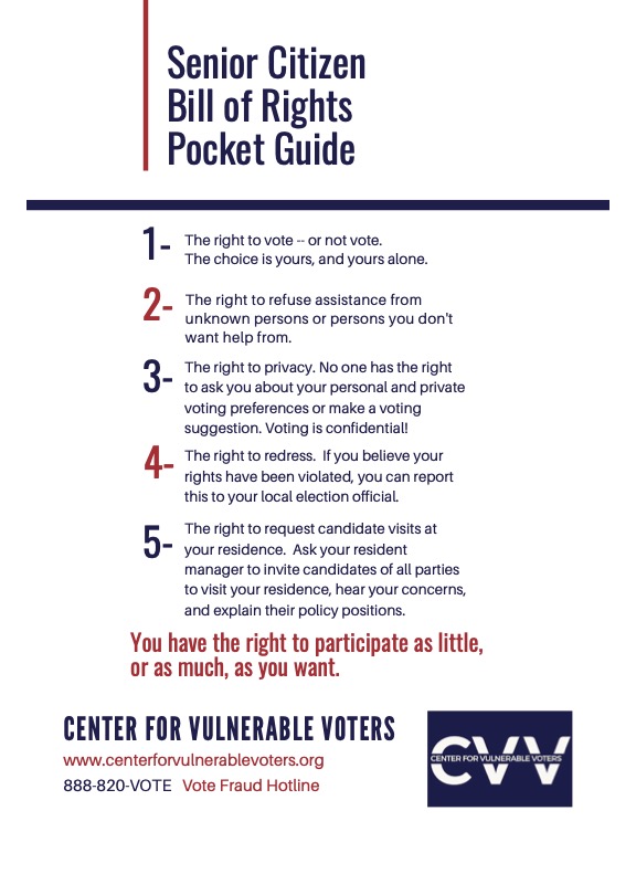 Senior Citizen Voter Bill of Rights